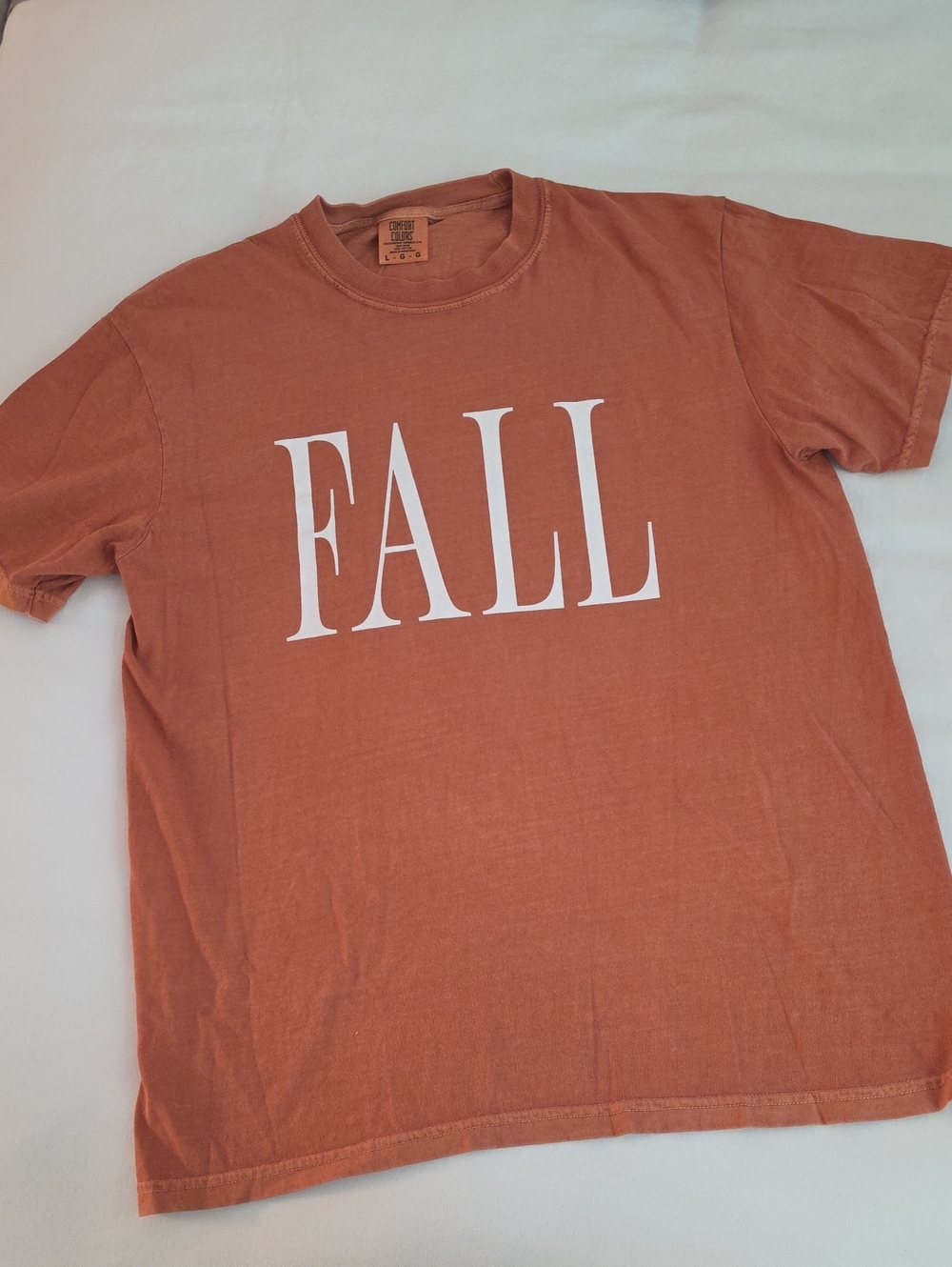FALL T-shirt 100% Cotton Pumpkin Spice Orange